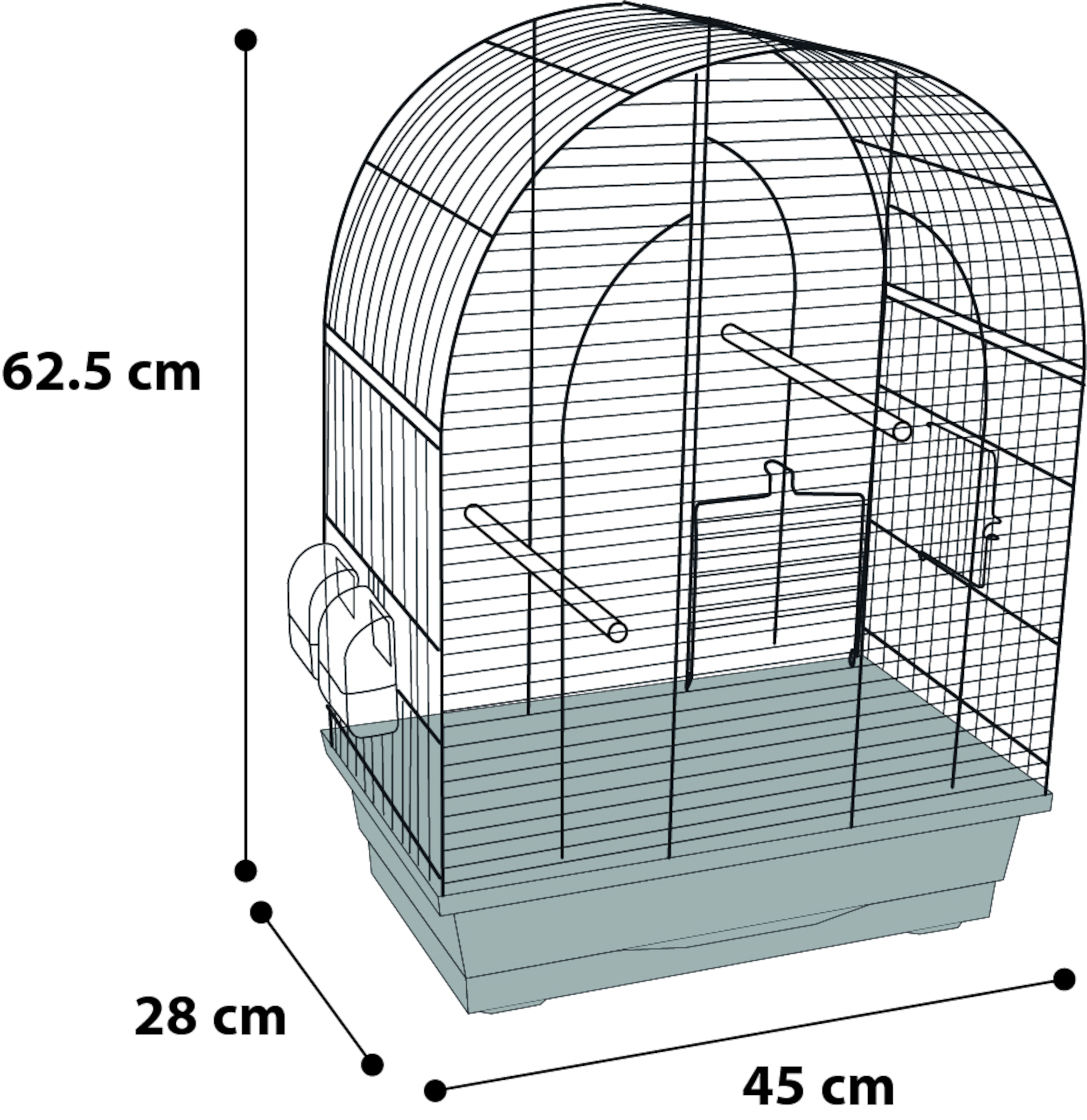 Flamingo Parakeet cage Klara 2 Copper Black