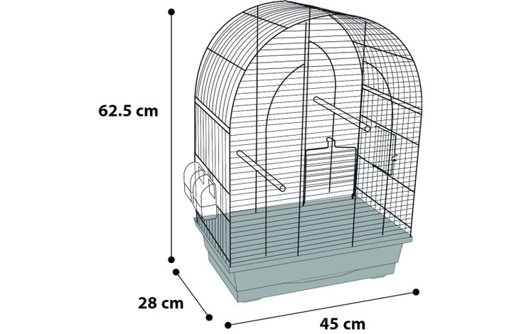 Flamingo Parakeet cage Klara 2 Copper Black