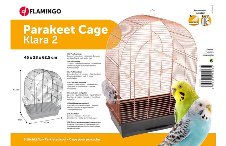 Flamingo Parakeet cage Klara 2 Copper Black