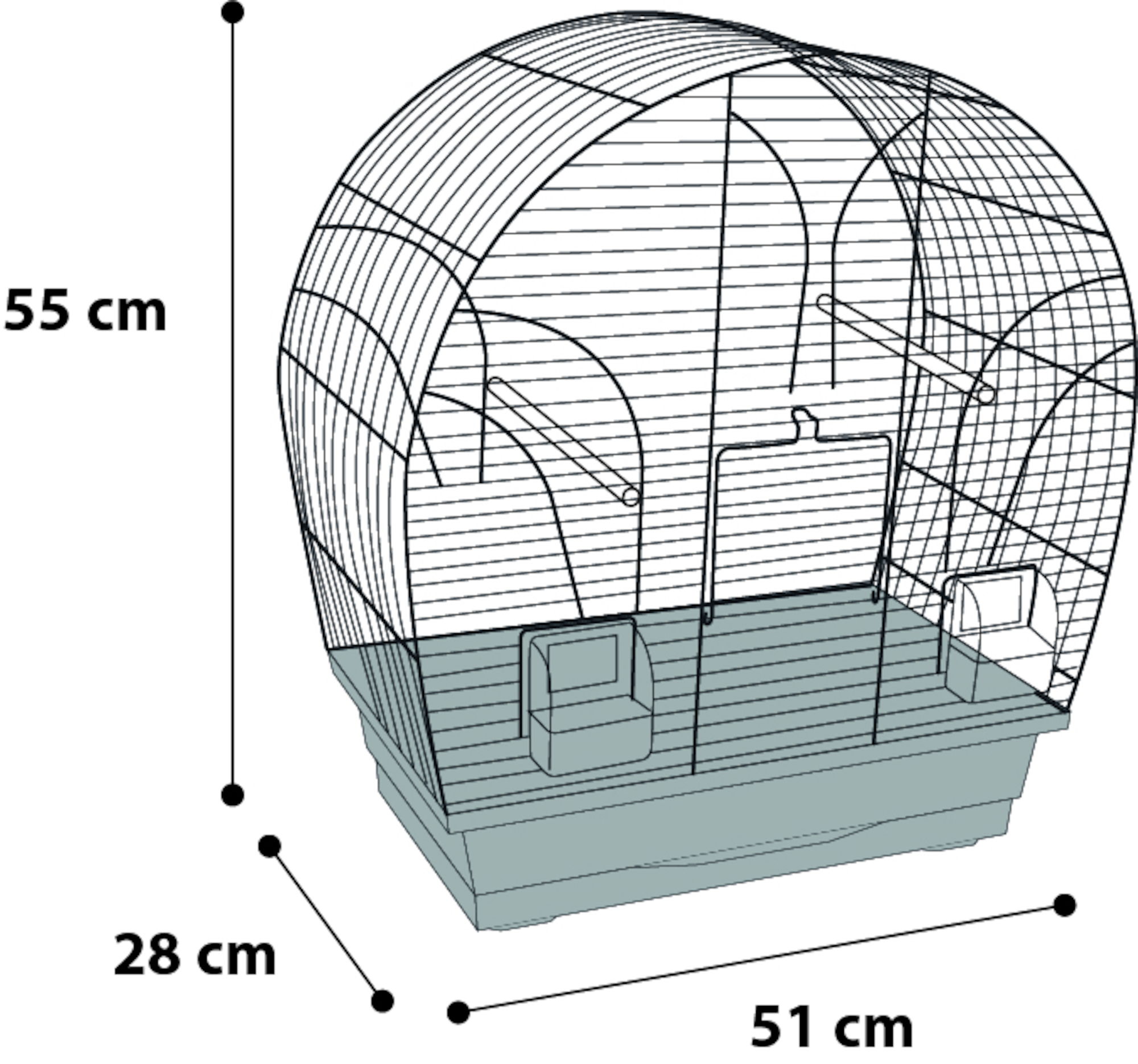 Flamingo Parakeet cage Saga Copper Black