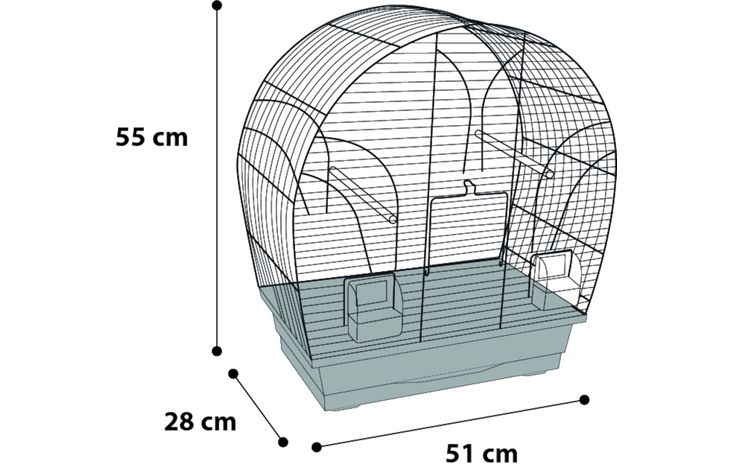 Flamingo Parakeet cage Saga Copper Black