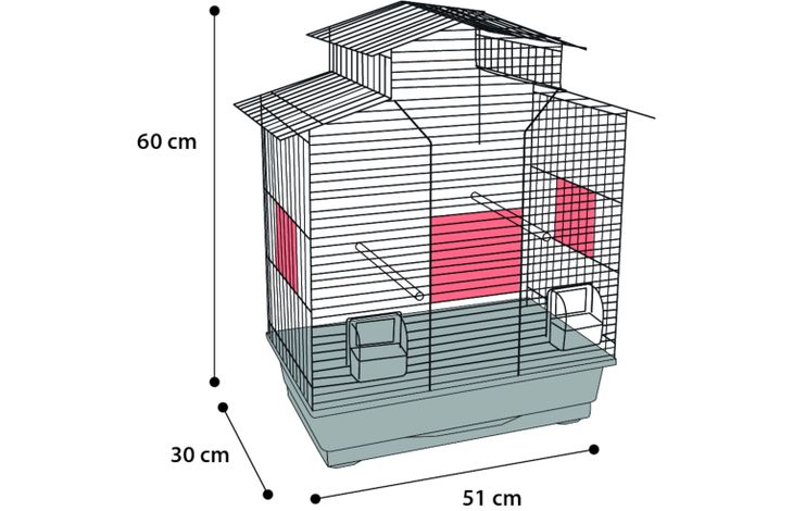 Flamingo Parakeet cage Numfor 1 White