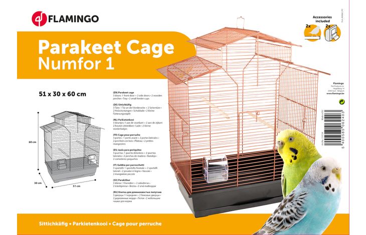 Flamingo Parakeet cage Numfor 1 Copper Black