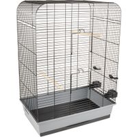 Flamingo Gabbia per parrocchetti Marja Nero Grigio