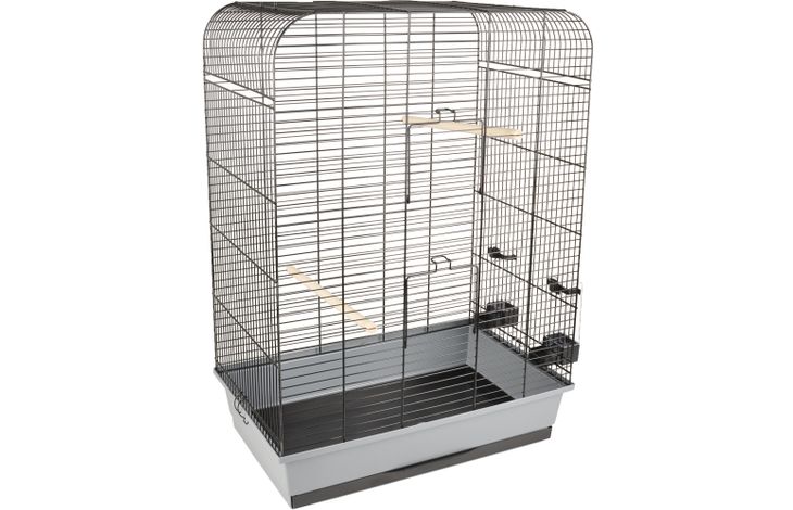 Flamingo Gabbia per parrocchetti Marja Nero Grigio