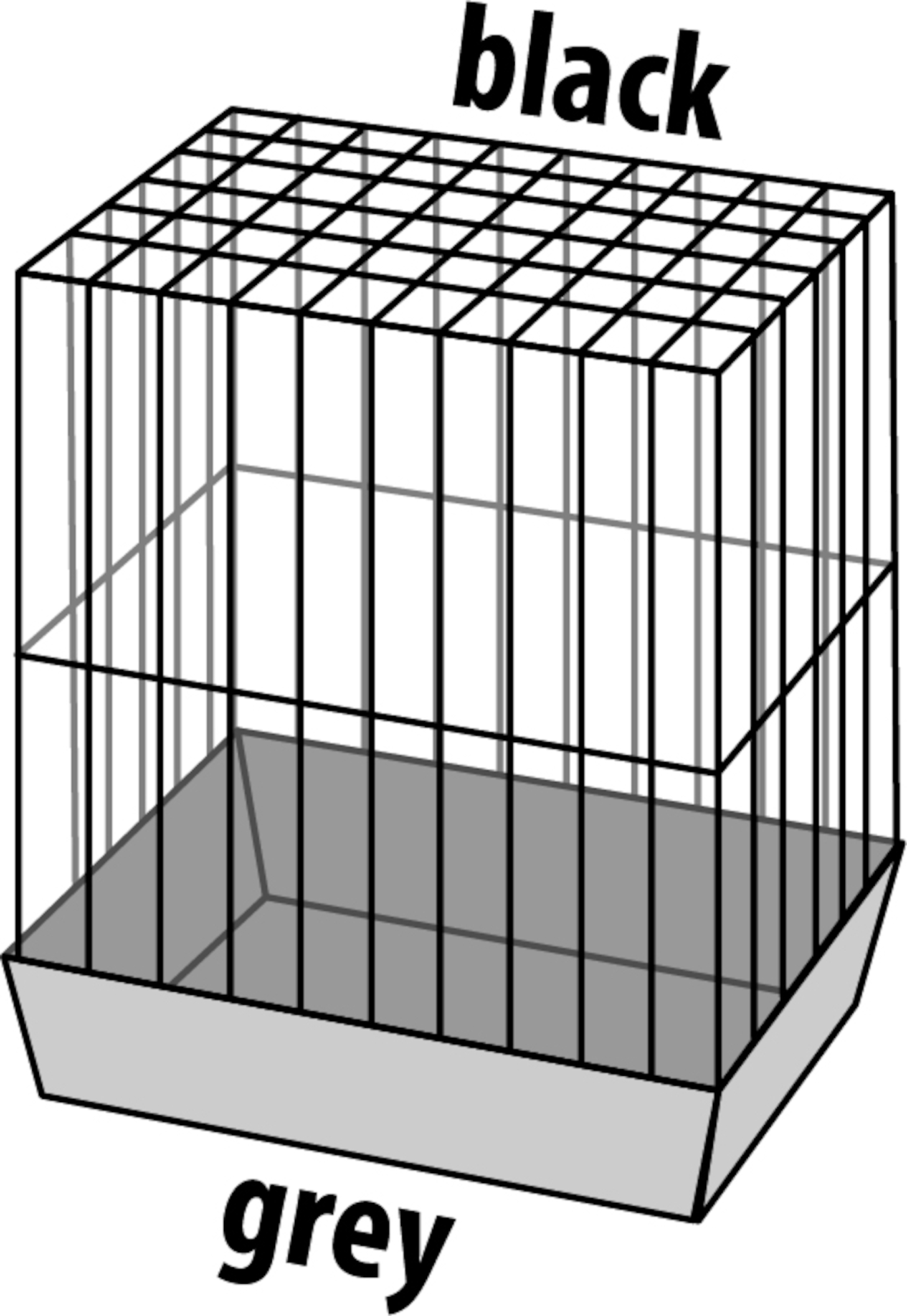 Flamingo Gabbia per parrocchetti Marja Nero Grigio