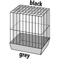 Flamingo Gabbia per parrocchetti Marja Nero Grigio