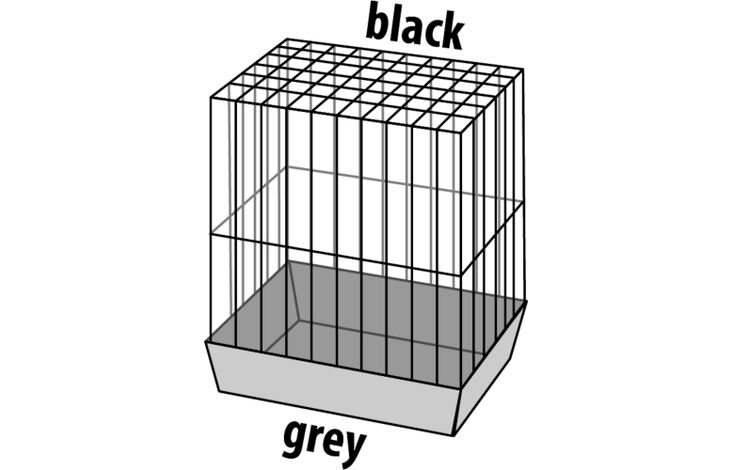 Flamingo Gabbia per parrocchetti Marja Nero Grigio