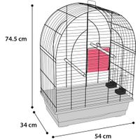 Flamingo Sittichkäfig Klara 3 Weiß Grau