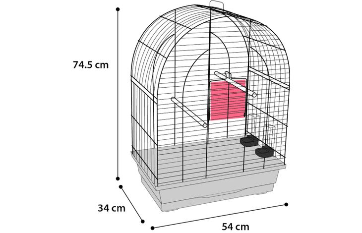 Flamingo Sittichkäfig Klara 3 Weiß Grau
