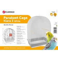 Flamingo Sittichkäfig Klara 3 Weiß Grau
