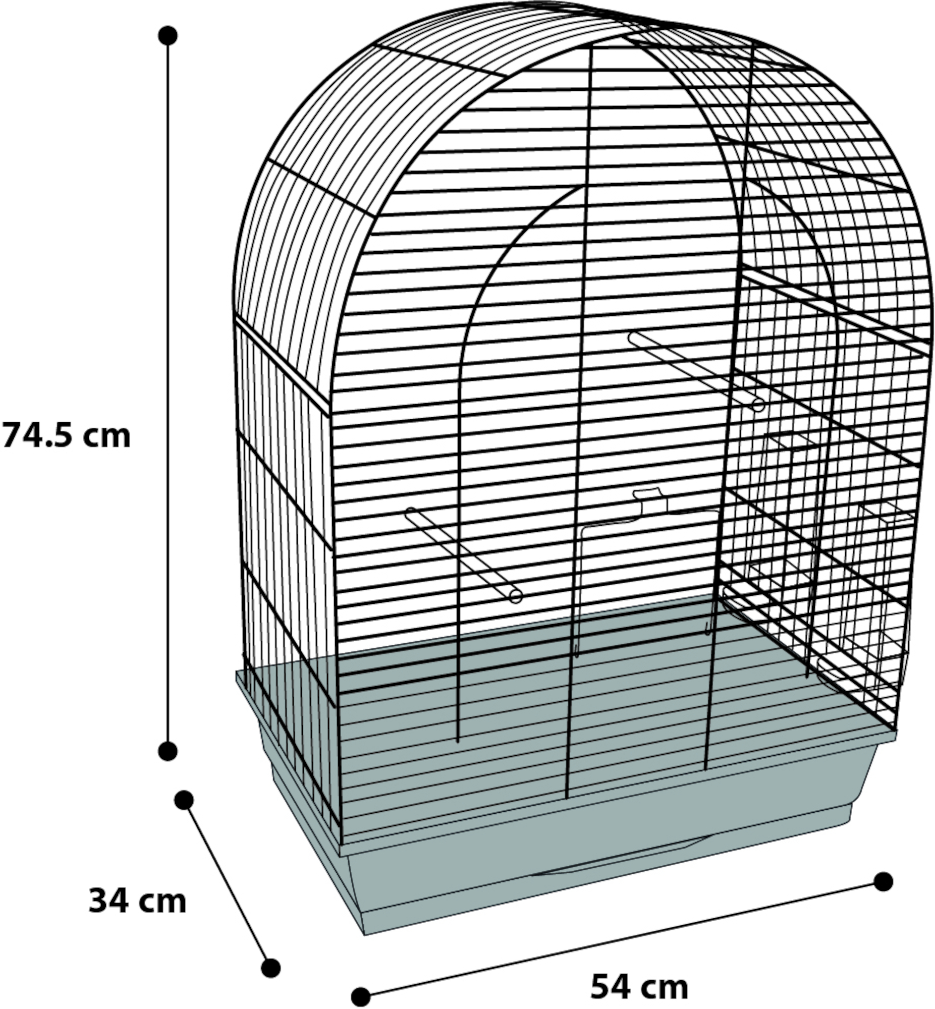 Flamingo Parakeet cage Klara 3 Copper Black