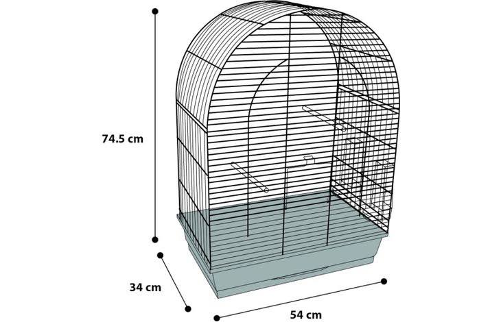 Flamingo Parakeet cage Klara 3 Copper Black