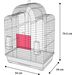Cage pour perruche Runa Noir