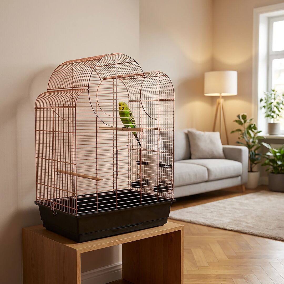 Flamingo Parkietenkooi Wammer 1 Koper Zwart