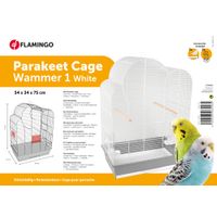 Flamingo Parkietenkooi Wammer 1 Wit Grijs