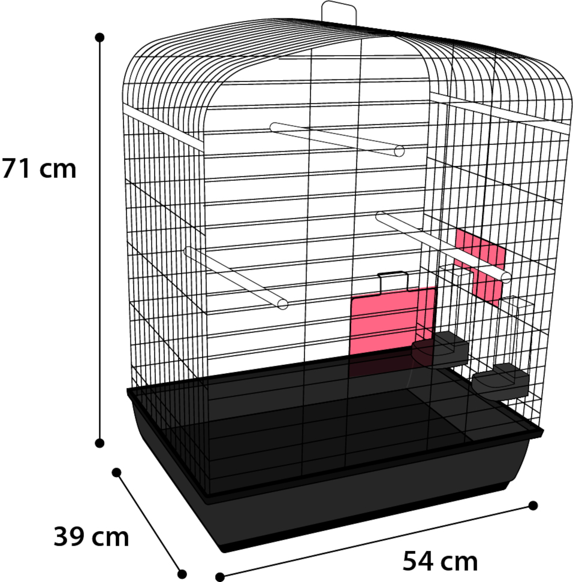 Flamingo Sittichkäfig Seva Schwarz