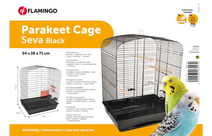 Flamingo Sittichkäfig Seva Schwarz