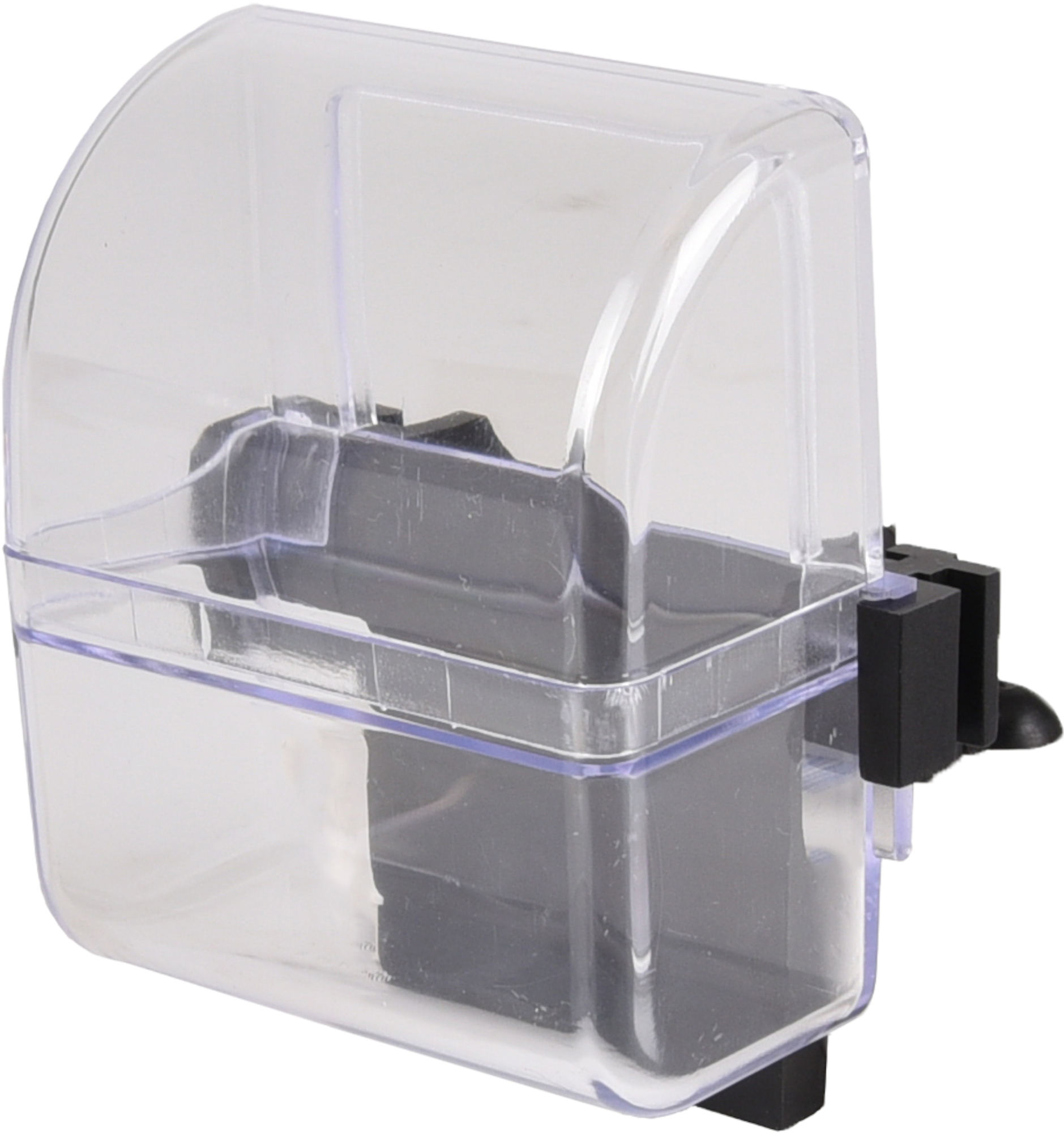 Flamingo Seed and water cup with step Dori Transparent & Black