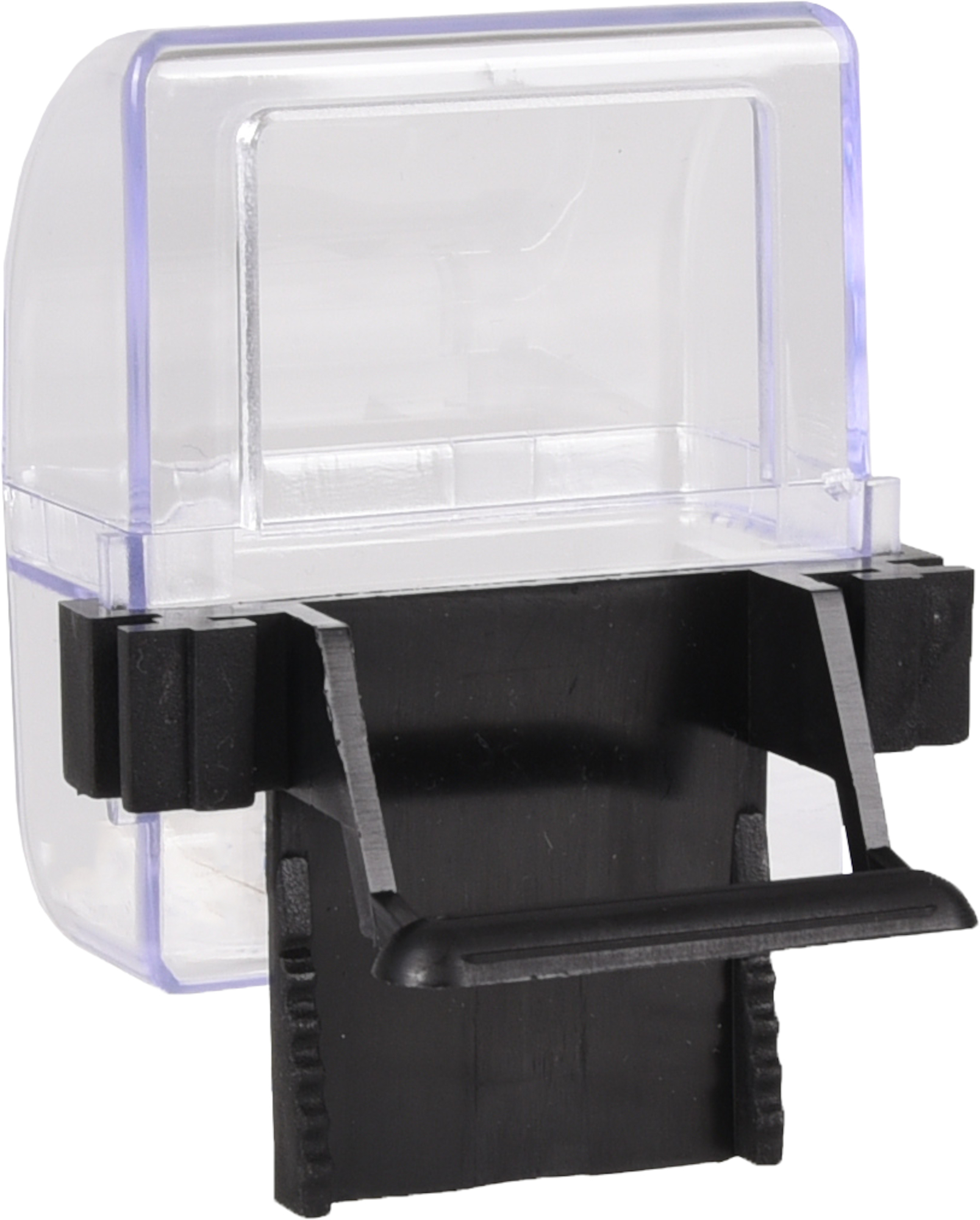 Flamingo Seed and water cup with step Dori Transparent & Black