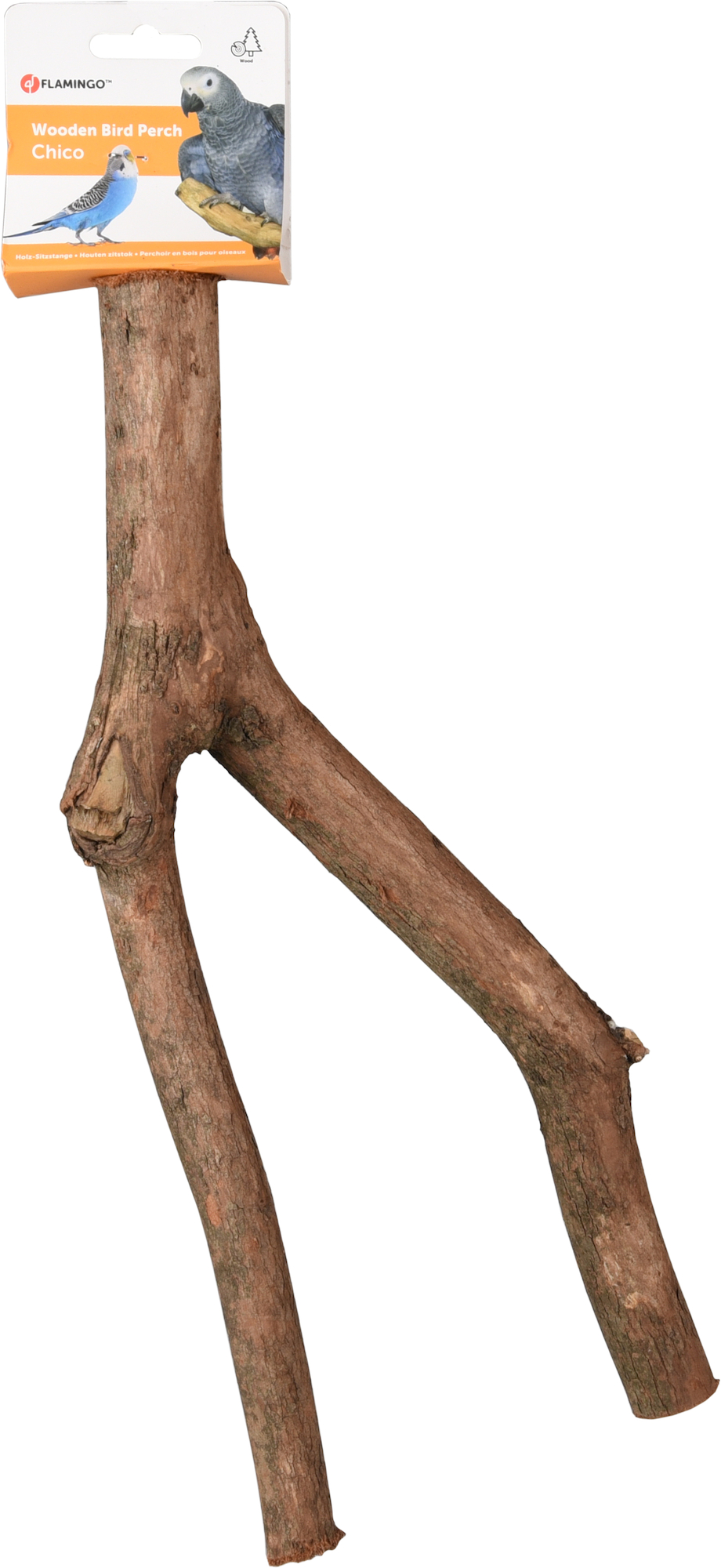 Flamingo Sitzstange Chico V-Form Braun - Holz