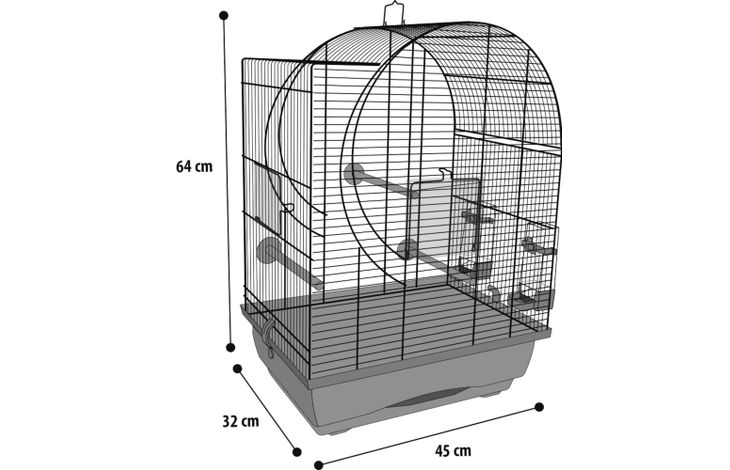 Flamingo Parakeet cage Kelby Copper Black