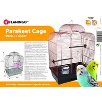 Flamingo Parakeet cage Dara Copper Black