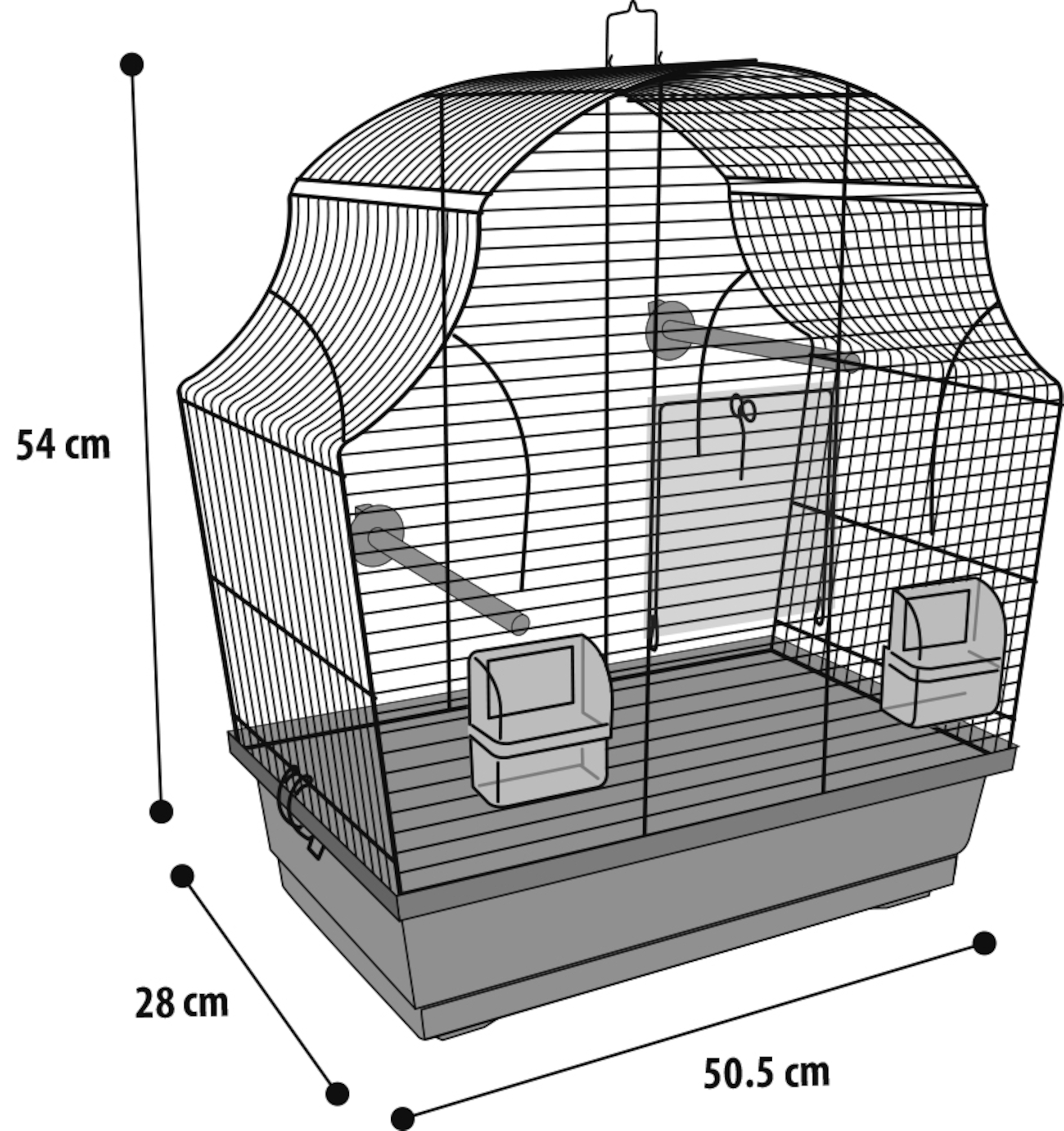Flamingo Parakeet cage Atti Copper Black