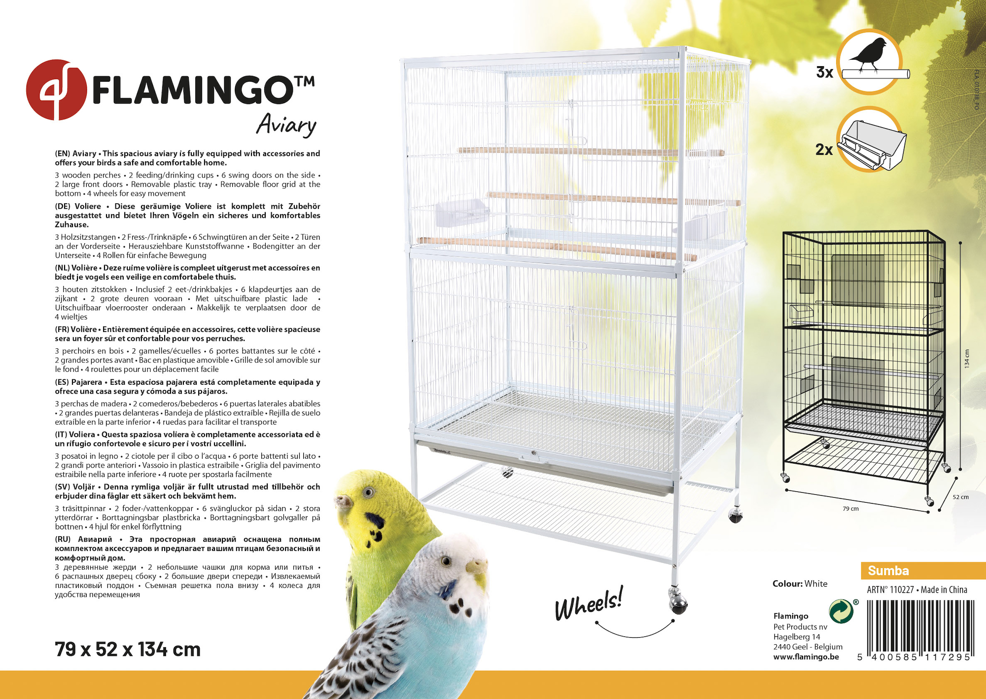 Flamingo Aviary Sumba White