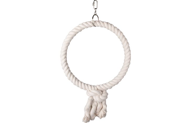 Flamingo Vogelspeelgoed Hakan Ring Touw  Wit