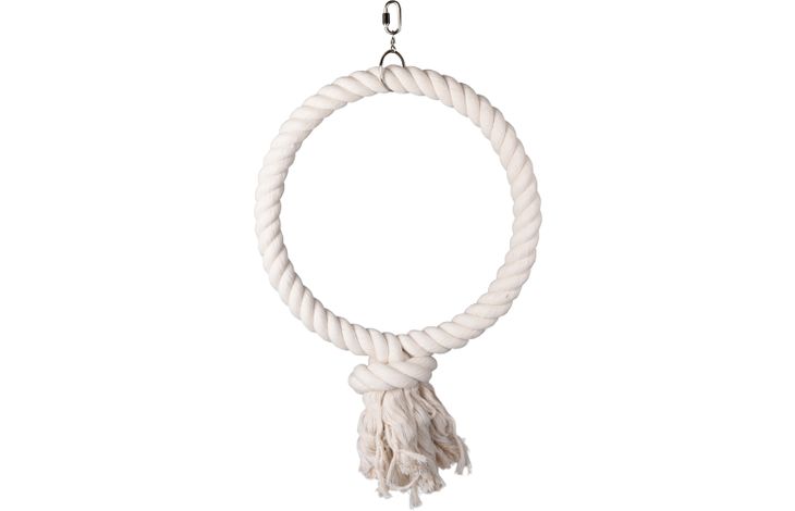 Flamingo Vogelspeelgoed Hakan Ring Touw  Wit