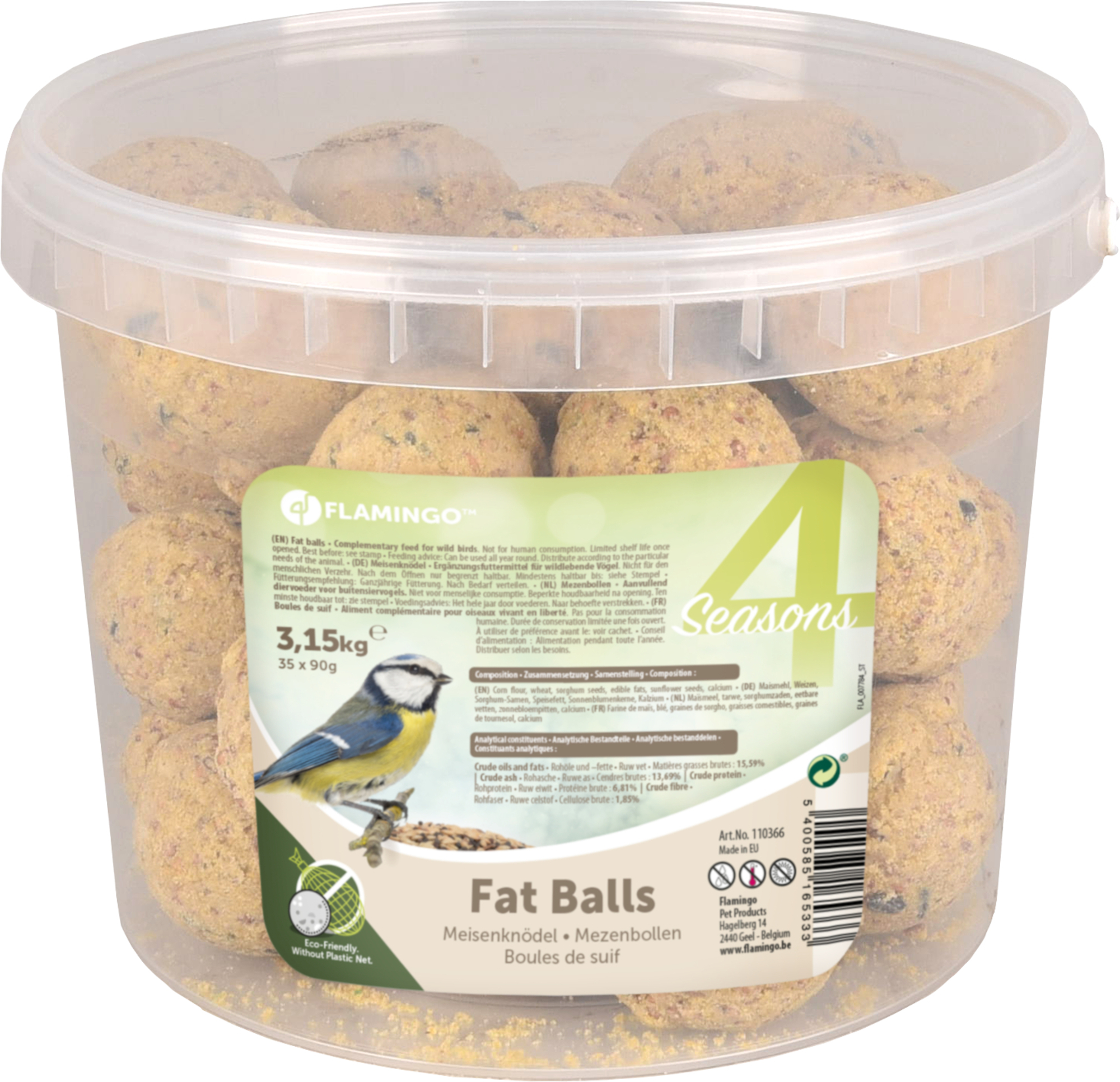 Flamingo Four Seasons  Fat balls - Birds living outdoors