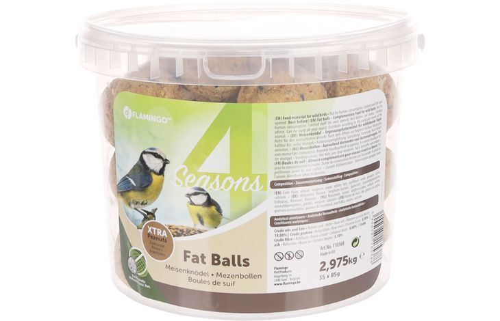 Flamingo delisted FAT BALLS WITH NUTS WITHOUT NET 85GR 35PCS/BUCKET