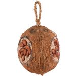COCONUT FEEDER WITH 3 HOLES AND NUTS 350G