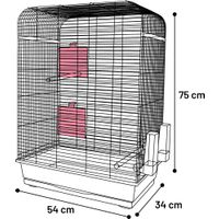 Flamingo Sittichkäfig Marja Metallisch taupe Schwarz