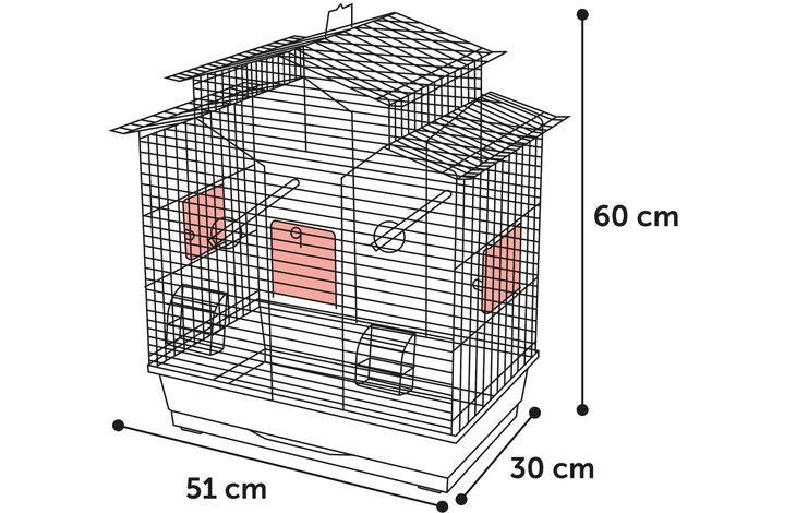 Flamingo Parakeet cage Numfor 1 Taupe Black