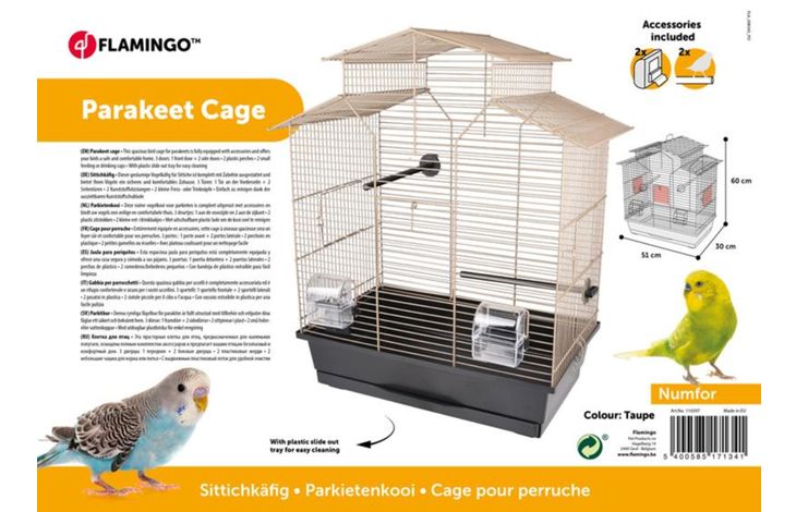 Flamingo Parakeet cage Numfor 1 Taupe Black