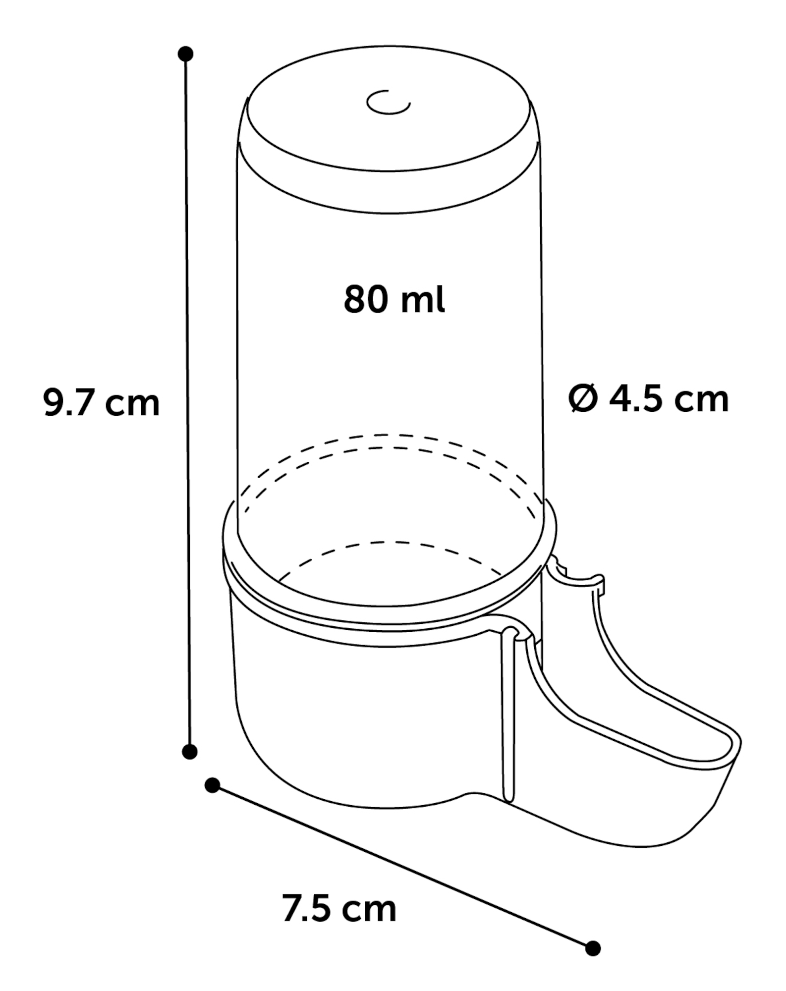 Flamingo Automatic water and food dispenser Neri Round Blue & White