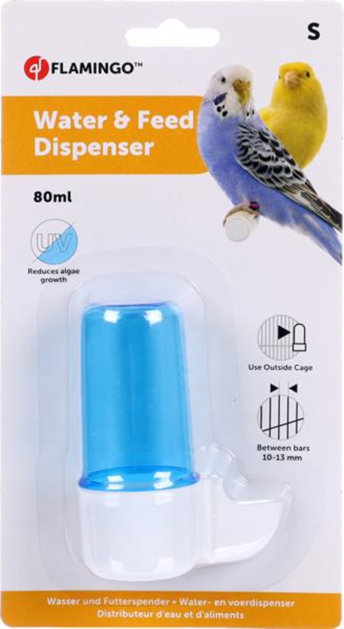 Flamingo Automatic water and food dispenser Neri Round Blue & White