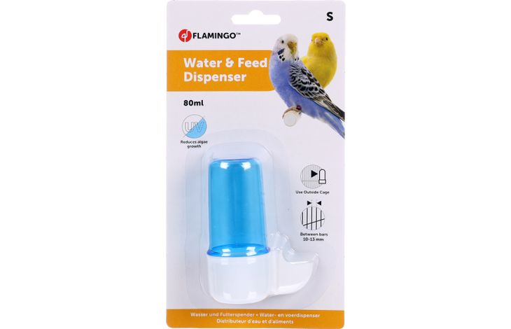 Flamingo Automatic water and food dispenser Neri Round Blue & White