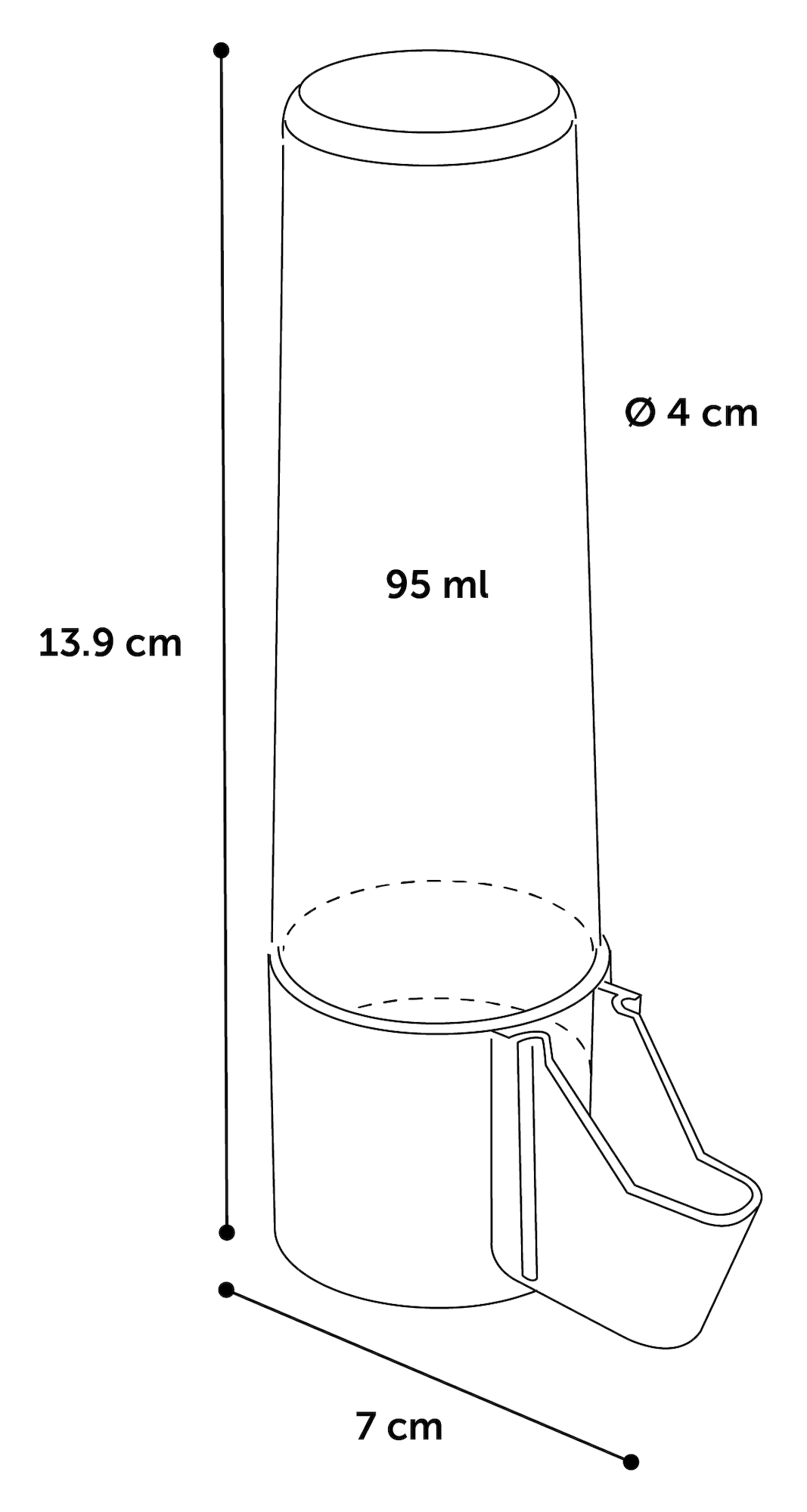 Flamingo Automatic water and food dispenser Neri Round Blue & White