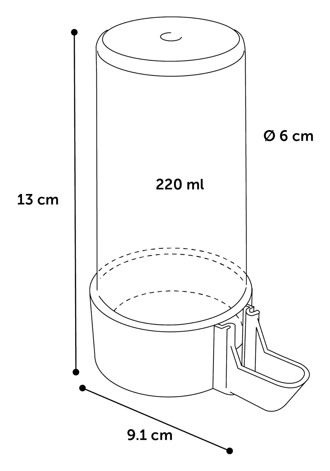 Flamingo Automatic water and food dispenser Neri Round Blue & White