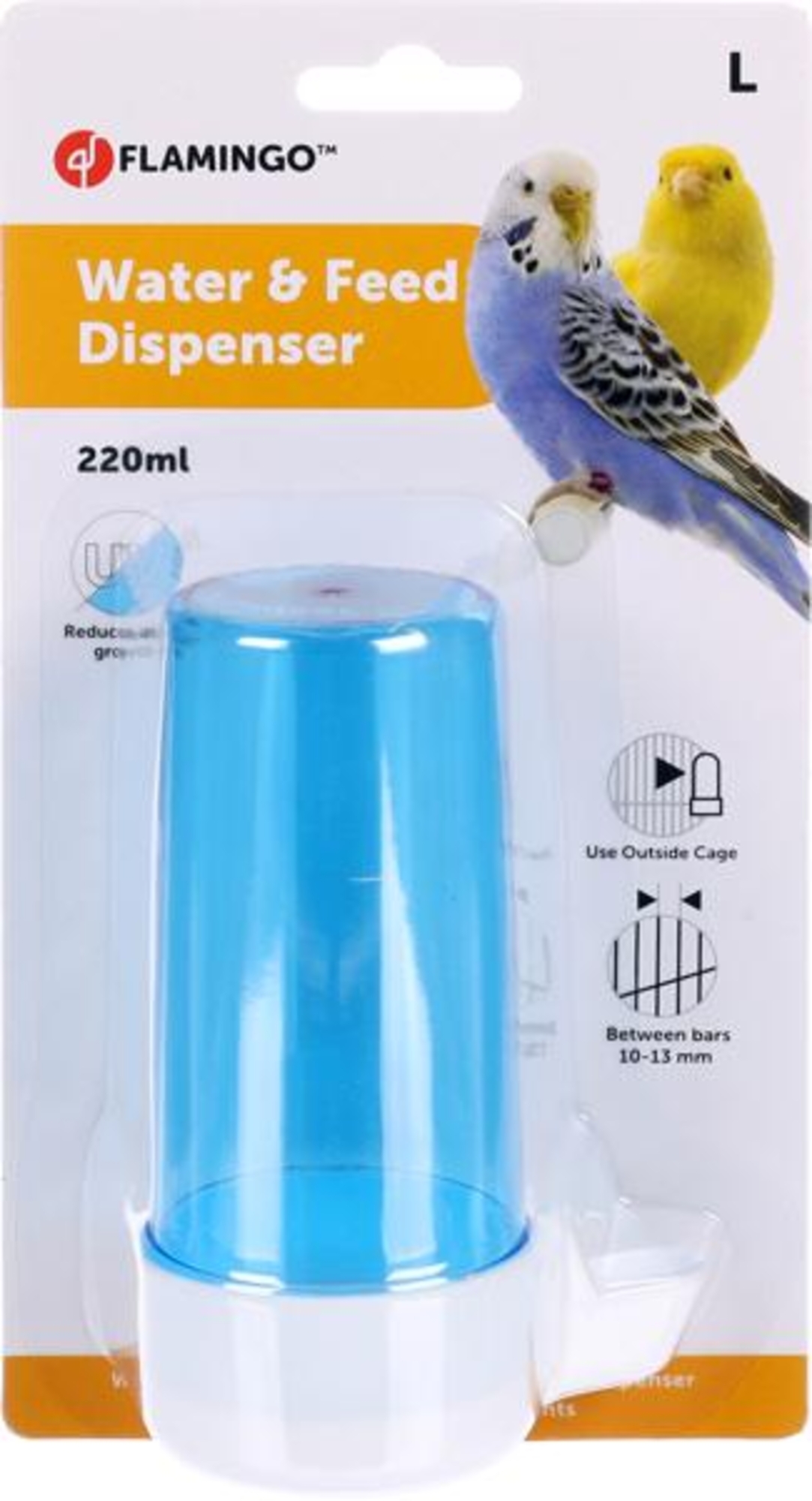 Flamingo Automatic water and food dispenser Neri Round Blue & White