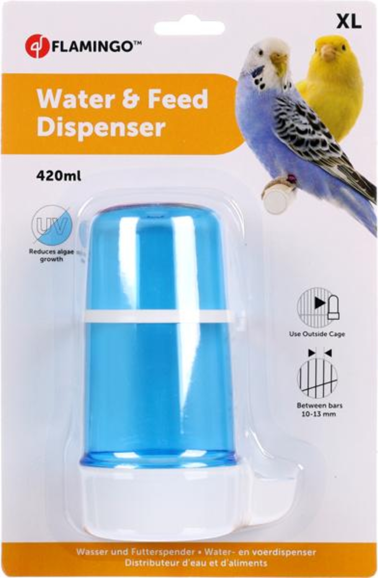 Flamingo Automatic water and food dispenser Neri Round Blue & White