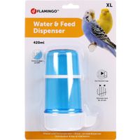 Flamingo Drink- en voederfontein Neri Rond Blauw & Wit
