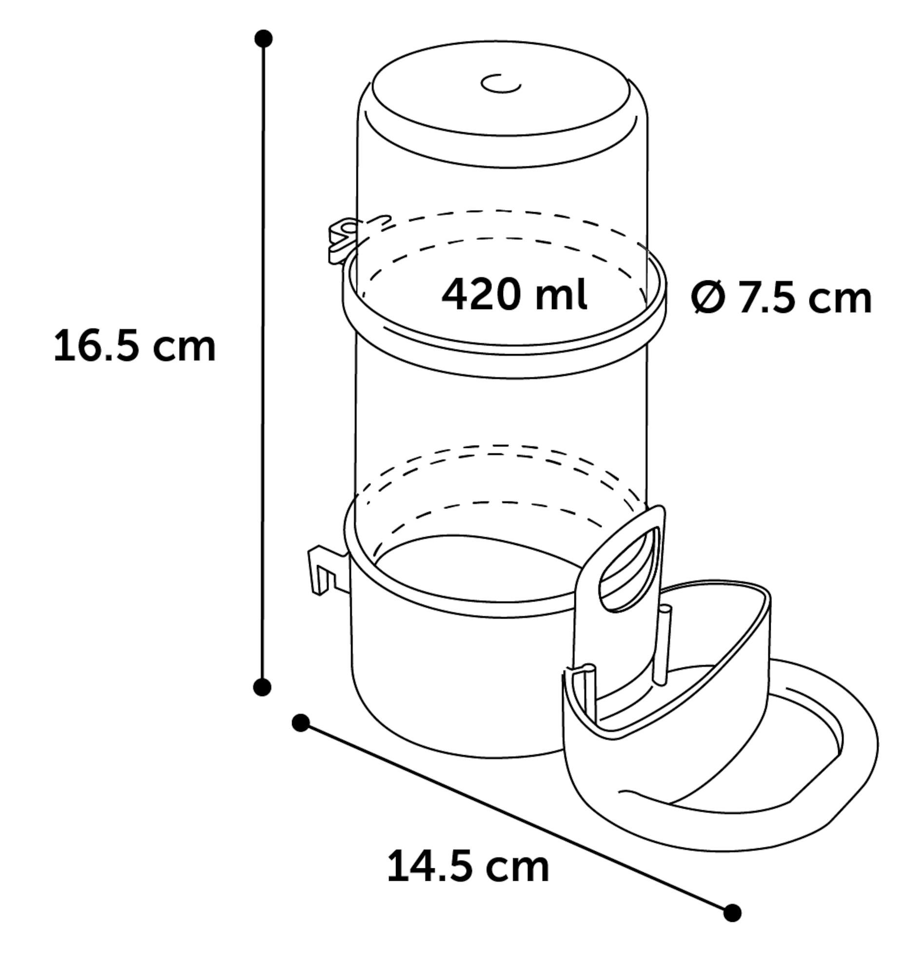 Flamingo Automatic water and food dispenser with step & Kai Round Blue & White