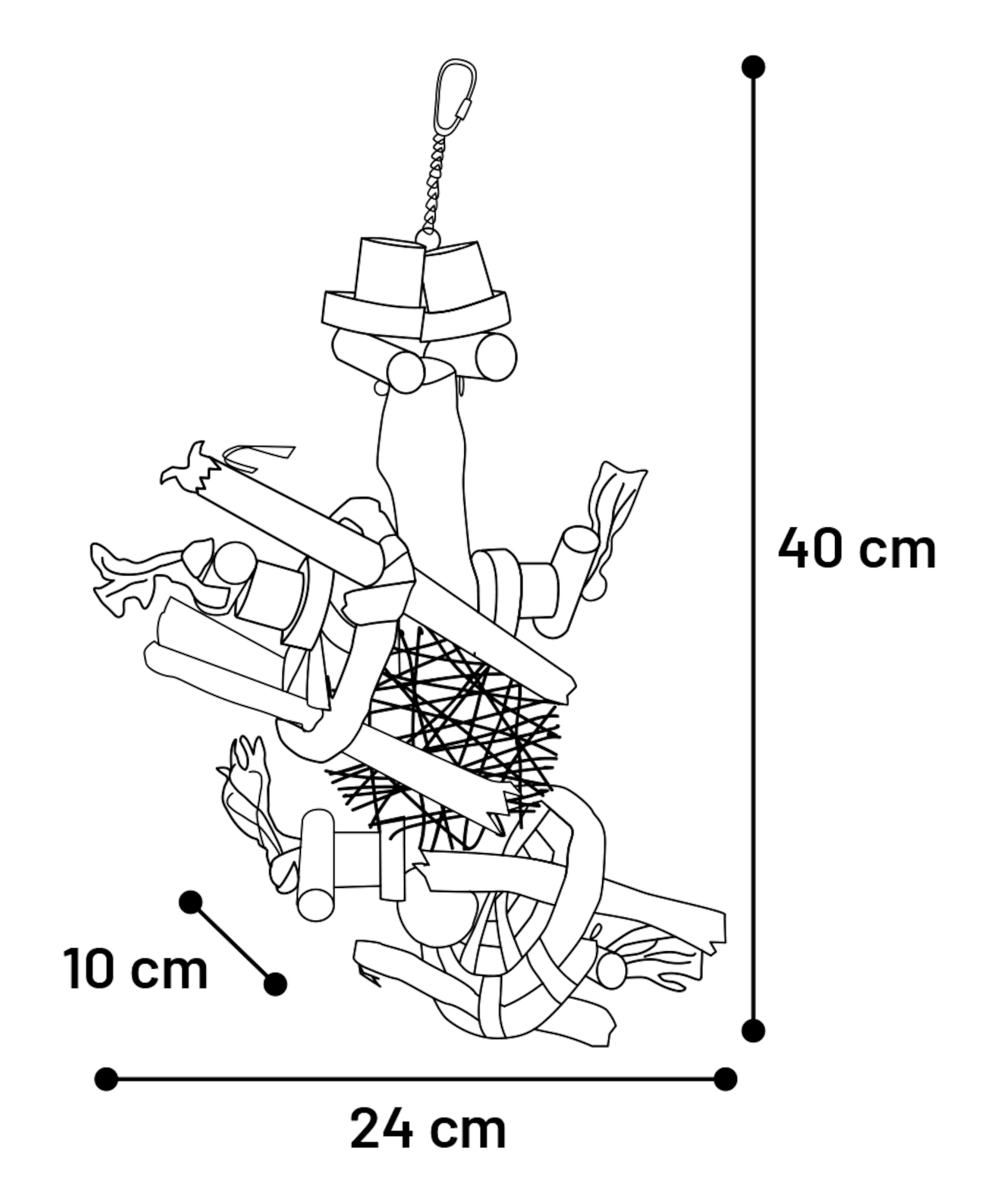 Flamingo Parrot toy Zazoe  Mix