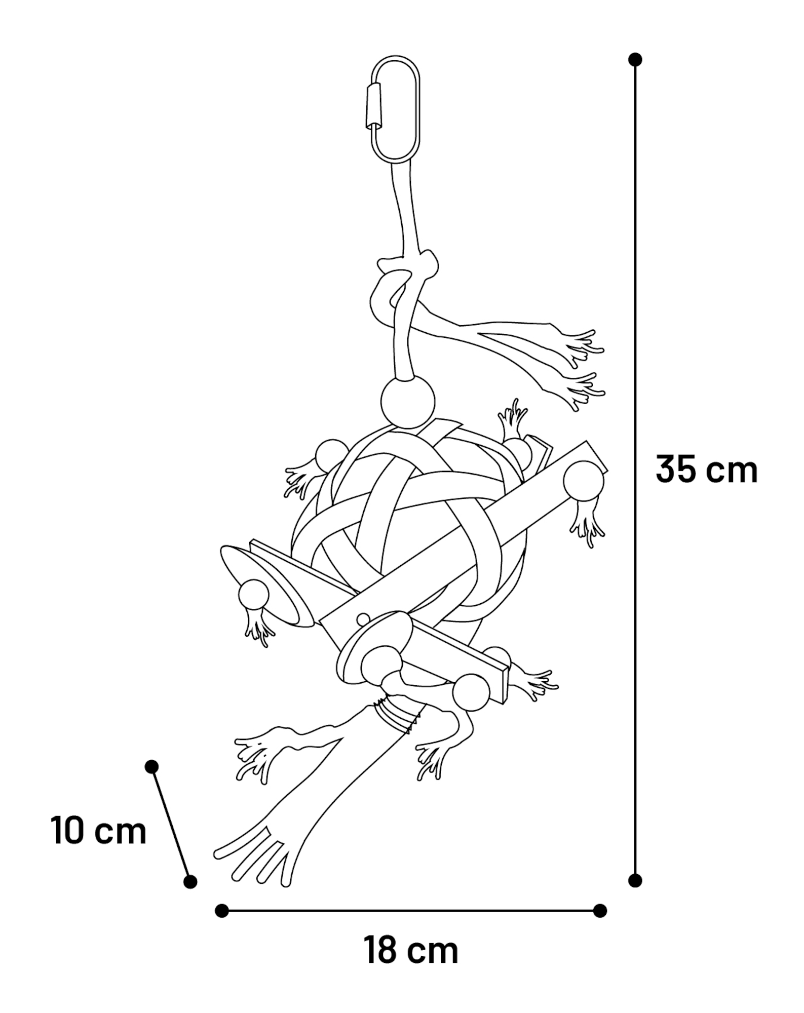 Flamingo Papegaaienspeelgoed Pipo  Beige