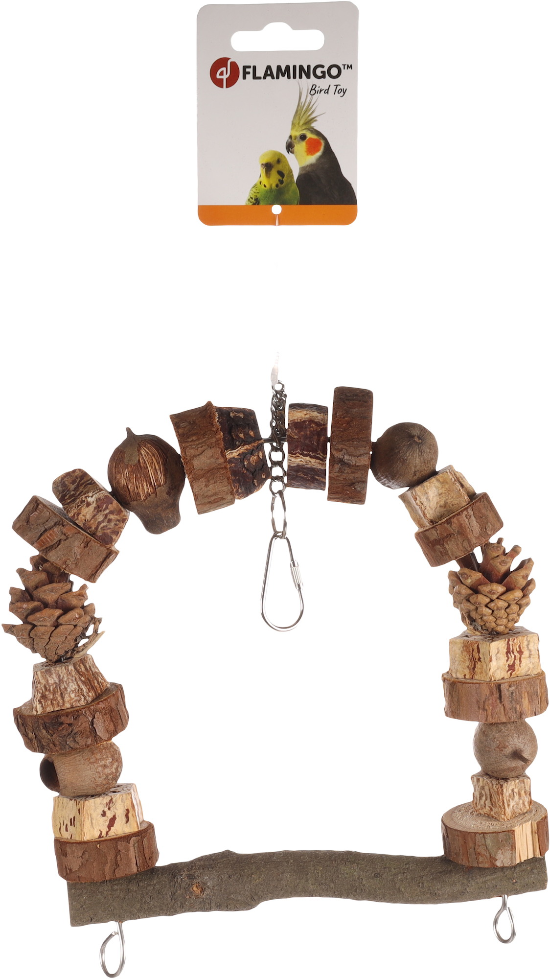 Flamingo Parakeet toy Takkie Swing  Brown
