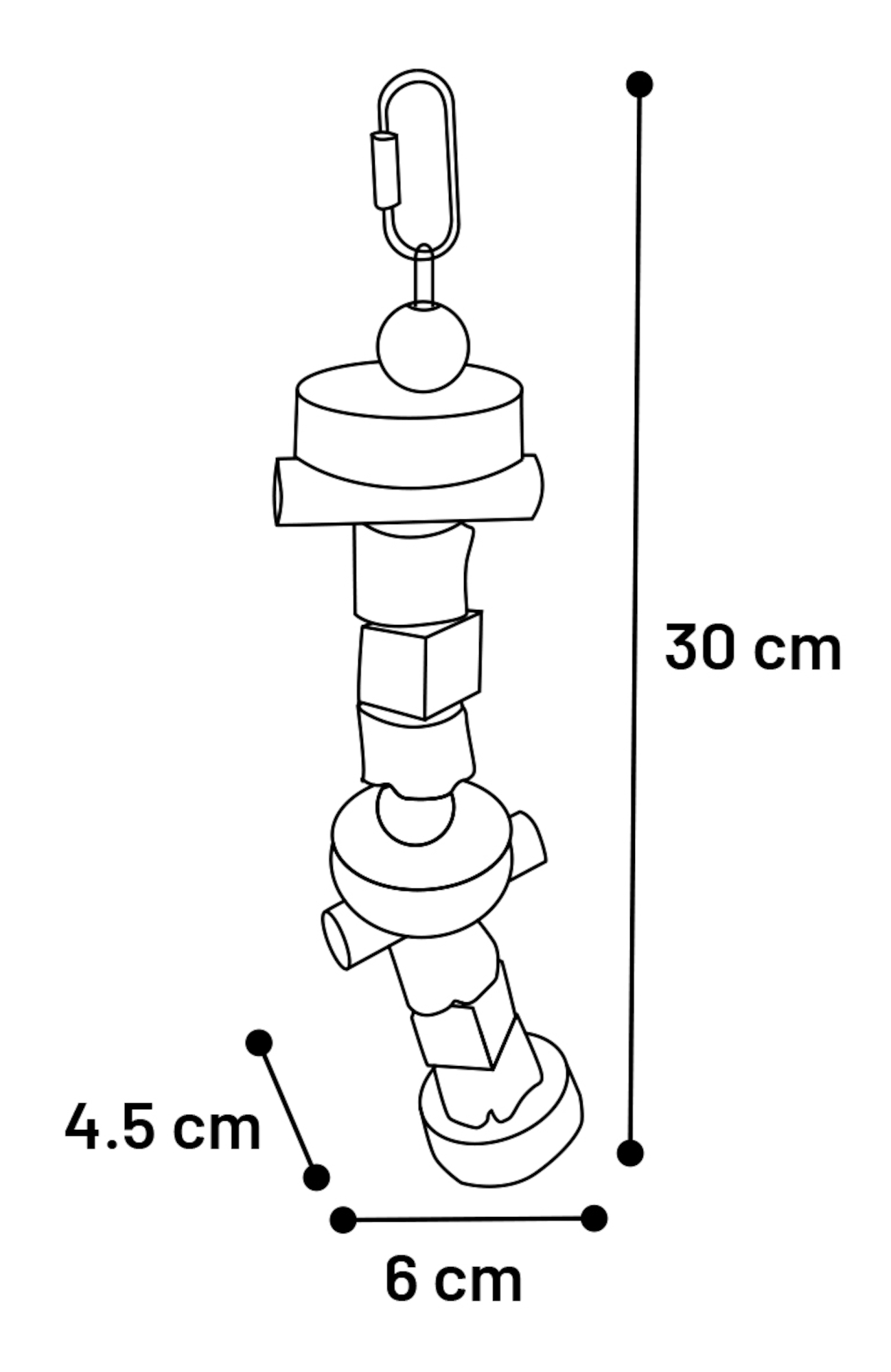 Flamingo Parakeet toy Lopie  Beige